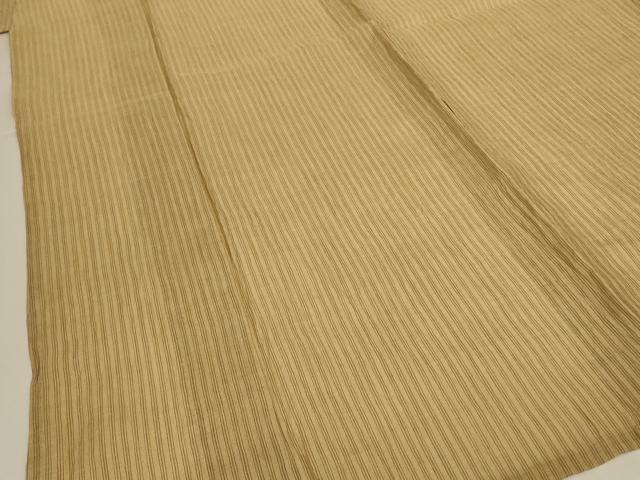 平和屋着物＊夏物　小千谷ちぢみ　縞　麻　逸品　AABJ9181jd