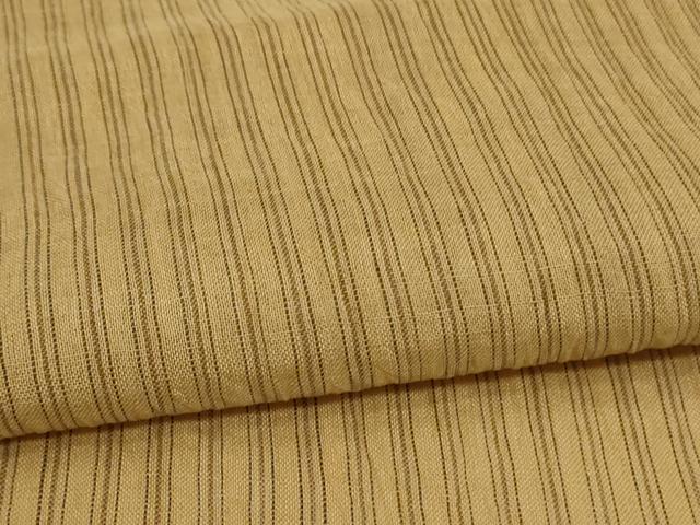 平和屋着物＊夏物　小千谷ちぢみ　縞　麻　逸品　AABJ9181jd