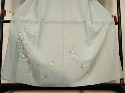 平和屋着物＊夏物　訪問着　手描き　草花文　暈し染め　正絹　逸品　AABJ9186jd