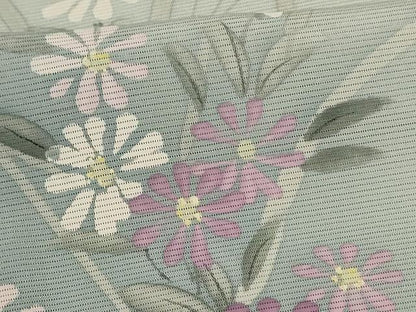 平和屋着物＊夏物　訪問着　手描き　草花文　暈し染め　正絹　逸品　AABJ9186jd