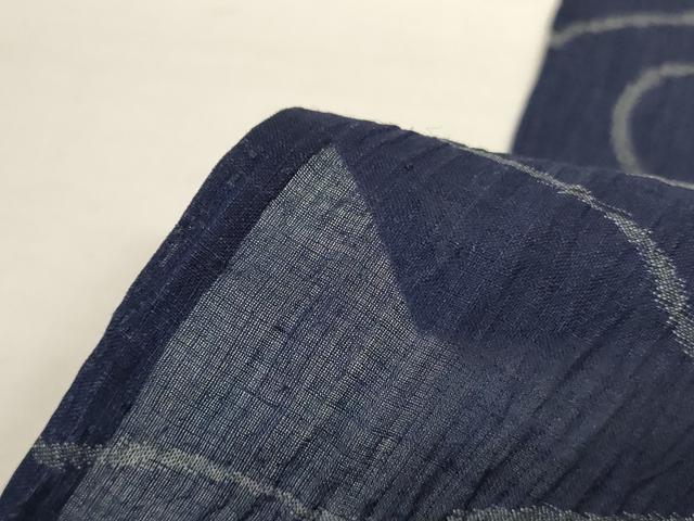 平和屋着物＊夏物　小千谷ちぢみ　訪問着　流水風景文　麻　逸品　AABJ9189jd