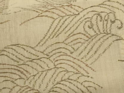 平和屋着物＊夏物　小千谷ちぢみ　立波文　麻　逸品　AABJ9190jd