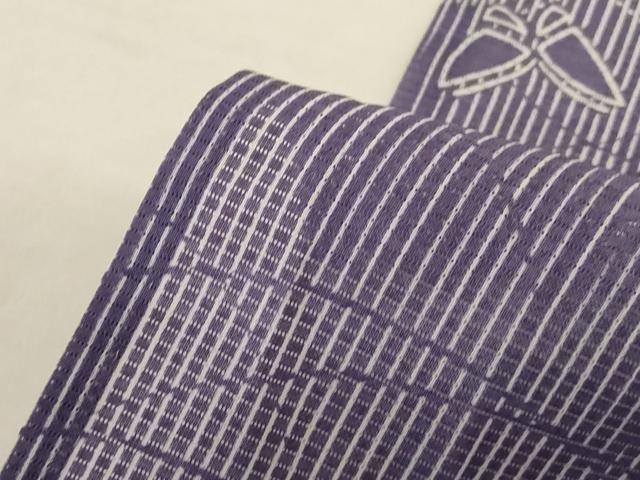 平和屋着物＊夏物　小紋　絽　舞蝶文　洗える着物　AABJ9196jd