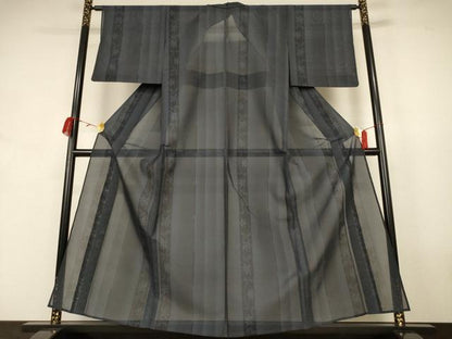平和屋着物＊夏物　本場大島紬　夏大島　花間道　正絹　逸品　AABJ9198jd