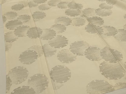 平和屋着物＊夏物　本場大島紬　夏大島　白大島　雪輪文　正絹　逸品　AABJ9199jd