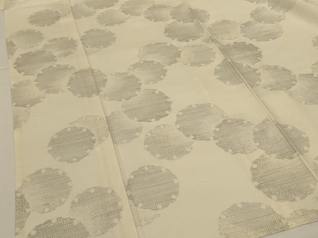 平和屋着物＊夏物　本場大島紬　夏大島　白大島　雪輪文　正絹　逸品　AABJ9199jd