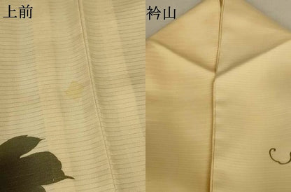 平和屋着物＊夏物　訪問着　絽　葡萄蔦の葉文　暈し染め　正絹　逸品　AABJ9200jd