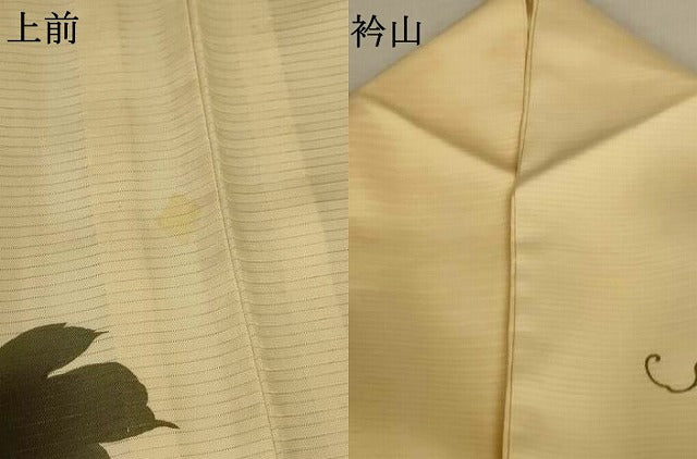 平和屋着物＊夏物　訪問着　絽　葡萄蔦の葉文　暈し染め　正絹　逸品　AABJ9200jd
