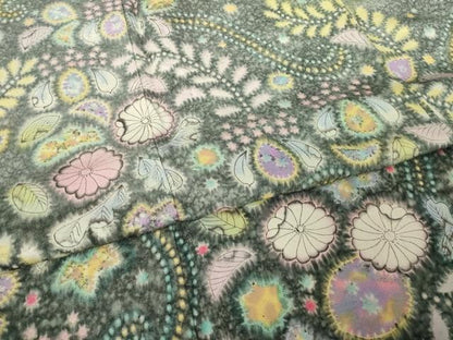 平和屋着物●梅原虎峰　幻の辻が花　訪問着　辻が花　舞花文　暈し染め　正絹　逸品　AABJ9202ck