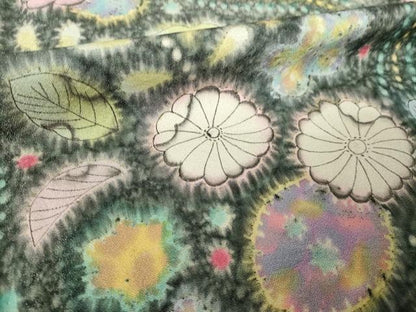 平和屋着物●梅原虎峰　幻の辻が花　訪問着　辻が花　舞花文　暈し染め　正絹　逸品　AABJ9202ck