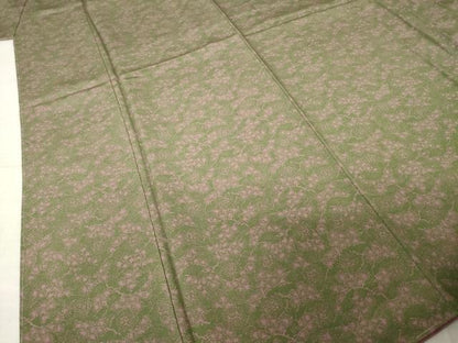 平和屋着物●上質な小紋　作家物　松　正絹　逸品　AABJ9204ck