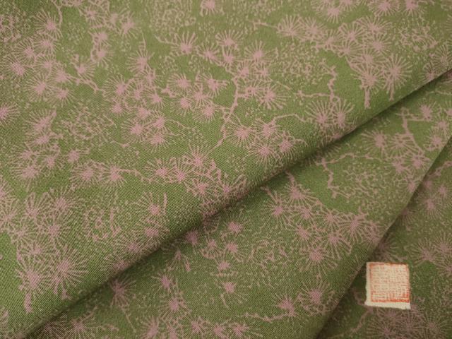 平和屋着物●上質な小紋　作家物　松　正絹　逸品　AABJ9204ck