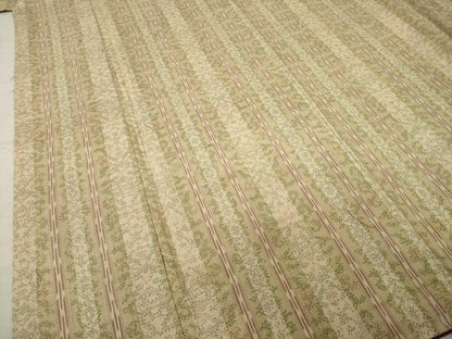 平和屋着物●上質な紬　縞　正絹　逸品　AABJ9205ck