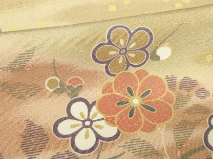 平和屋着物●上質な小紋　松皮菱花文　暈し染め　正絹　逸品　AABJ9206ck