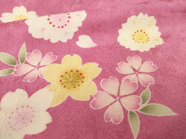 平和屋着物●豪華振袖　舞桜　暈し染め　正絹　逸品　AABJ9208ck