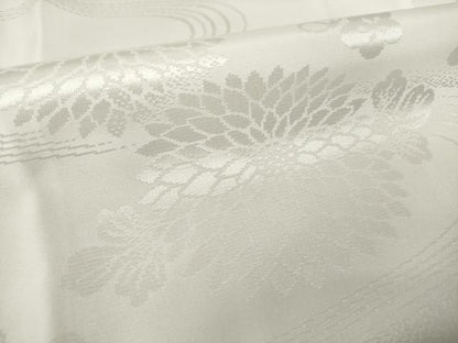 平和屋着物●振袖用長襦袢　無双仕立て　流水花文　白色　半衿刺繍　洗える着物　AABJ9210ck