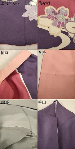 平和屋着物●豪華振袖　流水花毬文　正絹　逸品　AABJ9213ck