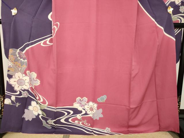 平和屋着物●豪華振袖　流水花毬文　正絹　逸品　AABJ9213ck