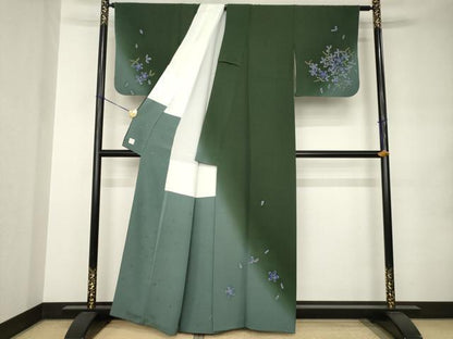 平和屋着物●世界的人形師　辻村寿三郎　ジュサブロー　訪問着　舞花文　暈し染め　高島屋扱い　正絹　逸品　AABJ9217ck