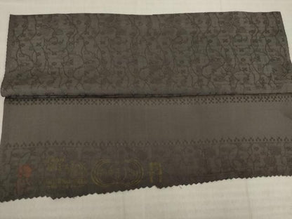 平和屋着物●訪問着　総刺繍　花菱文　反端付き　正絹　逸品　AABJ9218ck
