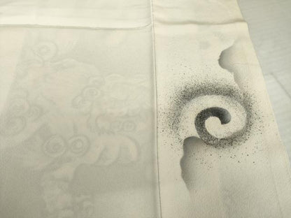 平和屋着物●訪問着　手描き　唐獅子　金彩　正絹　逸品　AABJ9219ck