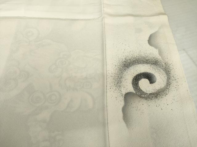 平和屋着物●訪問着　手描き　唐獅子　金彩　正絹　逸品　AABJ9219ck
