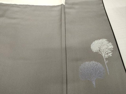 平和屋着物●男性　小紋　墨流し間道　正絹　逸品　AABJ9224ck