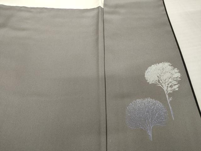 平和屋着物●男性　小紋　墨流し間道　正絹　逸品　AABJ9224ck