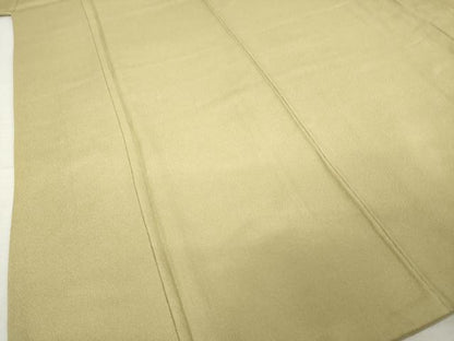 平和屋着物●友禅作家の巨匠　浅井青仁　色無地　生壁色　正絹　逸品　AABJ9227ck