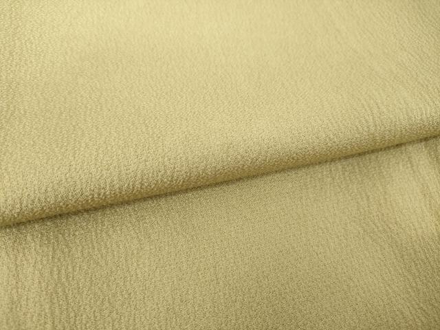 平和屋着物●友禅作家の巨匠　浅井青仁　色無地　生壁色　正絹　逸品　AABJ9227ck