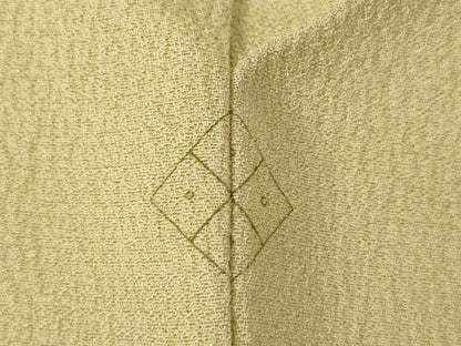 平和屋着物●友禅作家の巨匠　浅井青仁　色無地　生壁色　正絹　逸品　AABJ9227ck