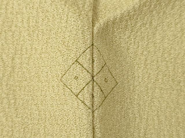 平和屋着物●友禅作家の巨匠　浅井青仁　色無地　生壁色　正絹　逸品　AABJ9227ck