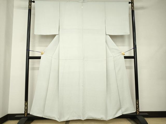 平和屋着物●上質な色無地　檜垣地紋　蕎麦切色　正絹　逸品　AABJ9228ck