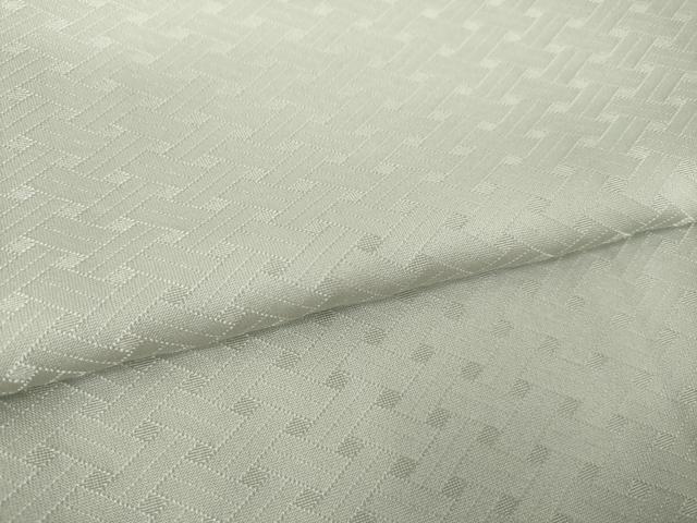 平和屋着物●上質な色無地　檜垣地紋　蕎麦切色　正絹　逸品　AABJ9228ck