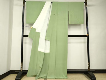平和屋着物●上質な色無地　紋意匠　岩井茶色　正絹　逸品　AABJ9231ck
