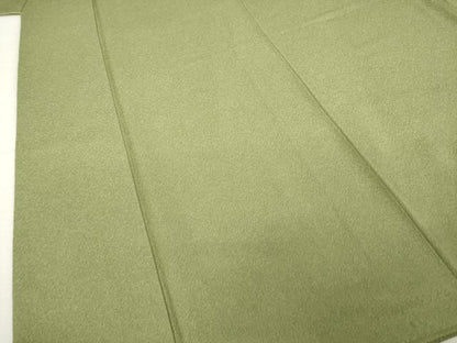 平和屋着物●上質な色無地　国防色　正絹　逸品　AABJ9232ck