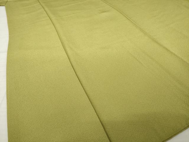 平和屋着物●本草木染作家　瑞鳳　色無地　抹茶色　正絹　逸品　AABJ9235ck