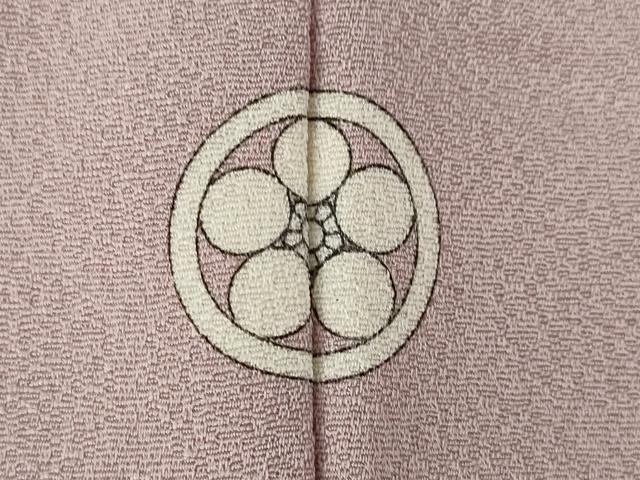 平和屋着物●上質な色無地　舞花地紋　紅藤色　正絹　逸品　未使用　AABJ9237ck