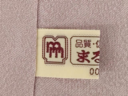 平和屋着物●上質な色無地　舞花地紋　紅藤色　正絹　逸品　未使用　AABJ9237ck