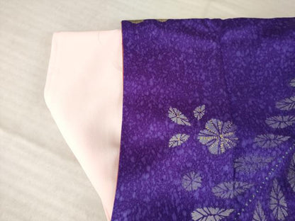平和屋着物●豪華振袖　辻が花　金彩　ロング丈　正絹　逸品　AABJ9242ck