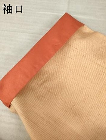 平和屋着物●上質な紬　色無地　淡香色　正絹　逸品　AABJ9245ck