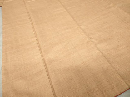 平和屋着物●上質な紬　色無地　淡香色　正絹　逸品　AABJ9245ck