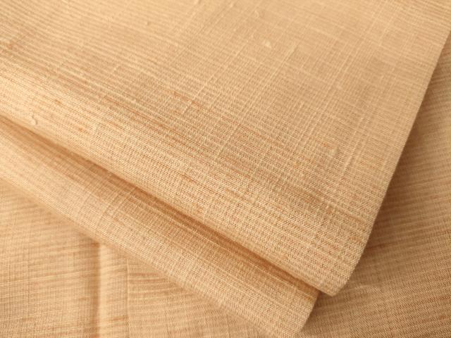 平和屋着物●上質な紬　色無地　淡香色　正絹　逸品　AABJ9245ck