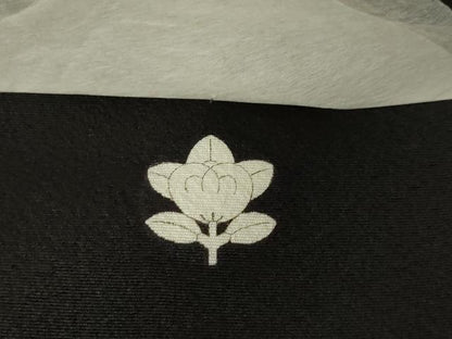 平和屋着物●豪華黒留袖　作家物　総刺繍　渡し船　草花文　正絹　逸品　AABJ9246ck