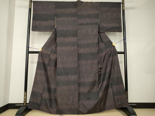 平和屋着物●本場大島紬　染大島　露草文　正絹　逸品　AABJ9252ck