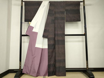 平和屋着物●本場大島紬　染大島　露草文　正絹　逸品　AABJ9252ck