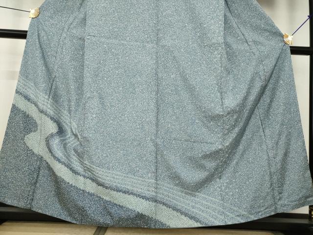 平和屋着物●本場大島紬　染大島　訪問着　絞り　流水文　たたき染め　正絹　逸品　AABJ9255ck