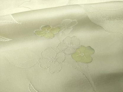平和屋着物●上質な小紋　枝花文　地紋起こし　正絹　逸品　AABJ9259ck