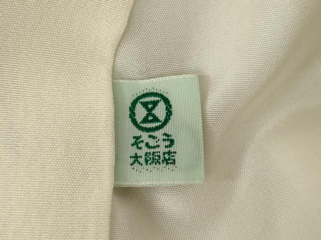 平和屋着物●訪問着　刺繍　草花文　金彩　そごう扱い　正絹　逸品　AABJ9263ck