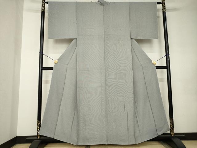平和屋着物●江戸小紋　万筋　黒色×白色　正絹　逸品　AABJ9266ck